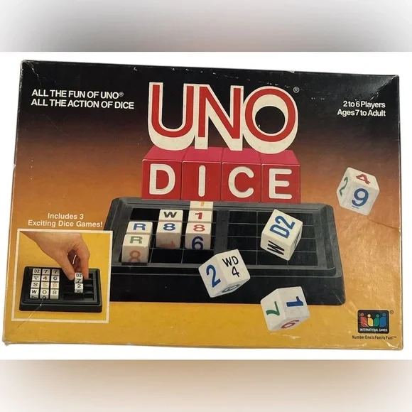 Vintage 1987 UNO Dice Game Set - Picture 1 of 7
